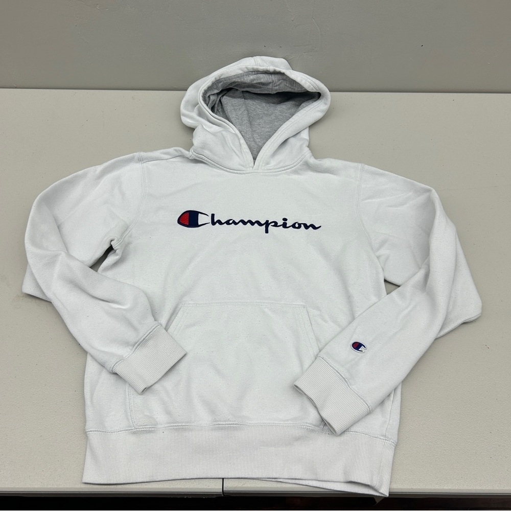 Champion White Athletic Hoodie size XL